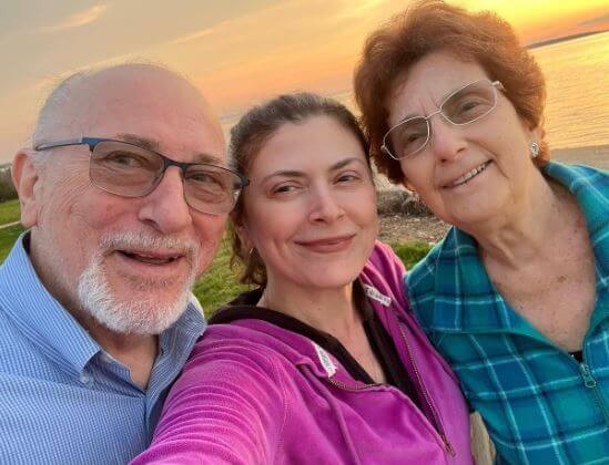 JoAnn Winkhart with her parents.